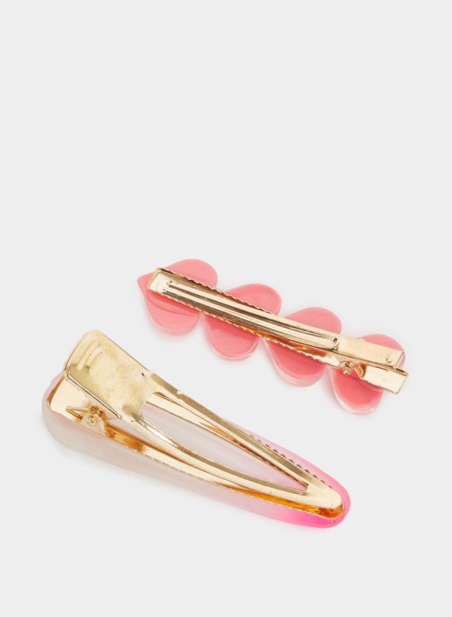 ستايلي مجموعة من 2 مشابك شعر كاجوال - Image 1